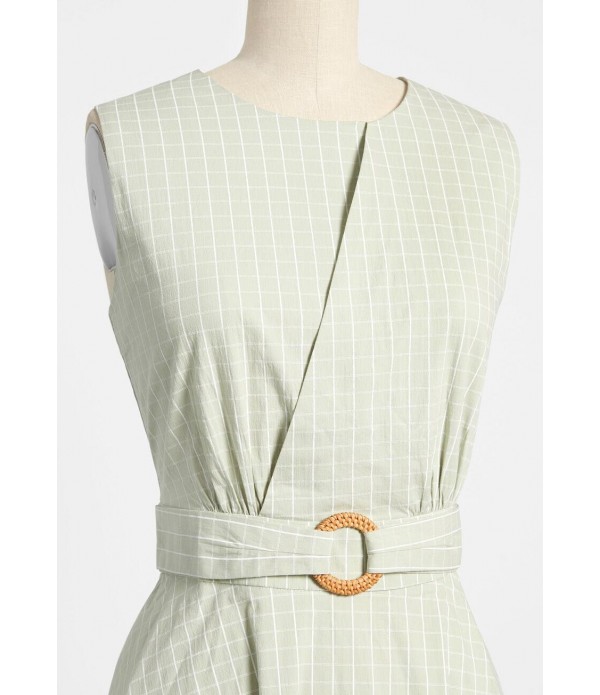 Get On the Grid Sleeveless Dress
