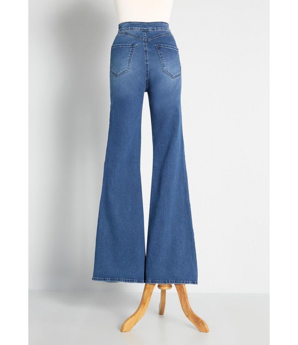 More to Flare High-Rise Jeans