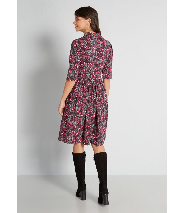 Flowerbeds Forever Midi Dress