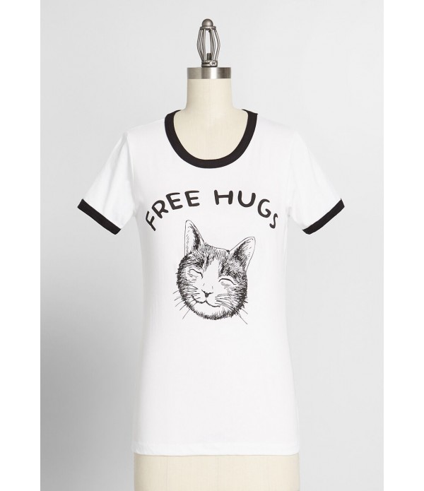 Free Hugs Ringer Tee