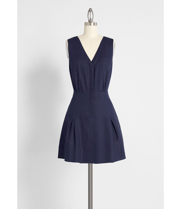 Eager to Pleat Mini Dress