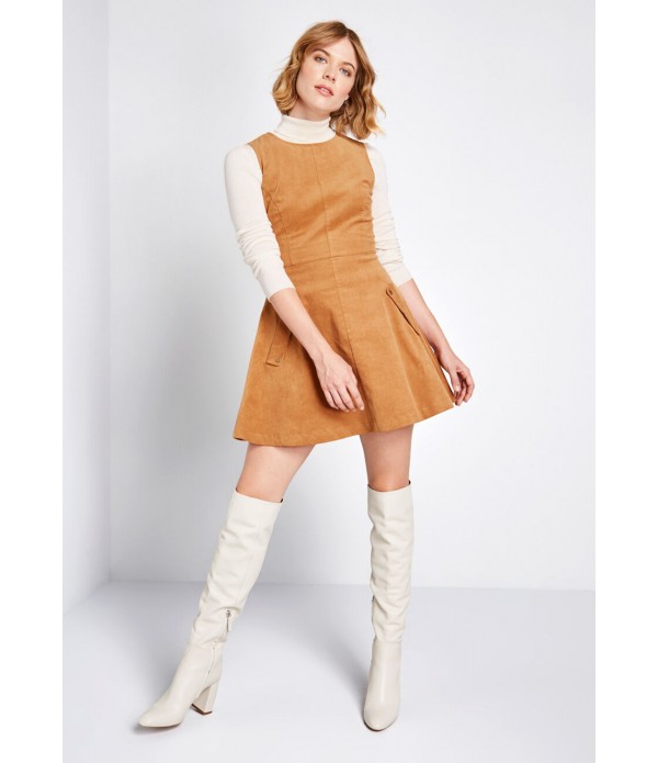 Allure in Order Corduroy Dress