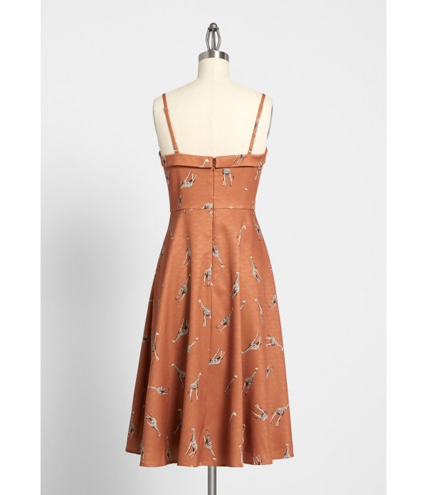 Giraffe to See It A-Line Dress