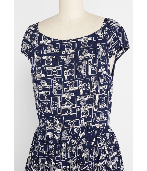Feeling Snappy Swing Dress
