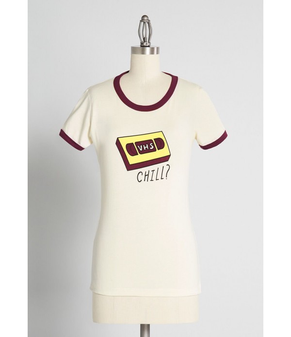 Wanna VHS and Chill? Ringer Tee
