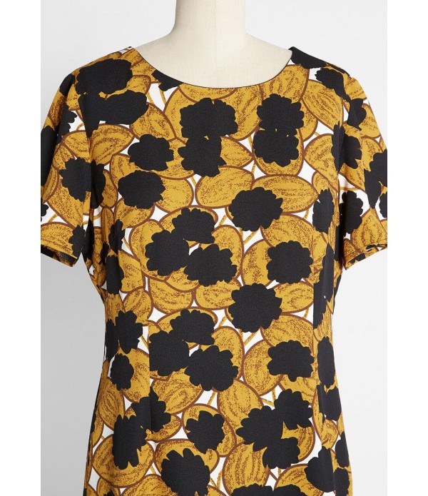 Golden Rush of Love Shift Dress