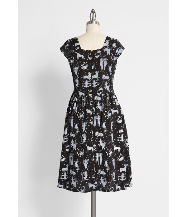 Fab Omen Square Neck Dress