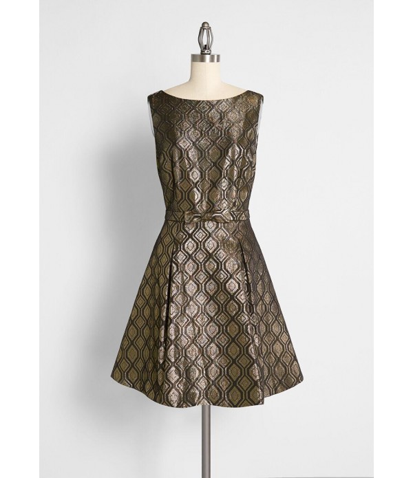 Era by ModCloth Be Brocade, Be Very Brocade A-Line Dress
