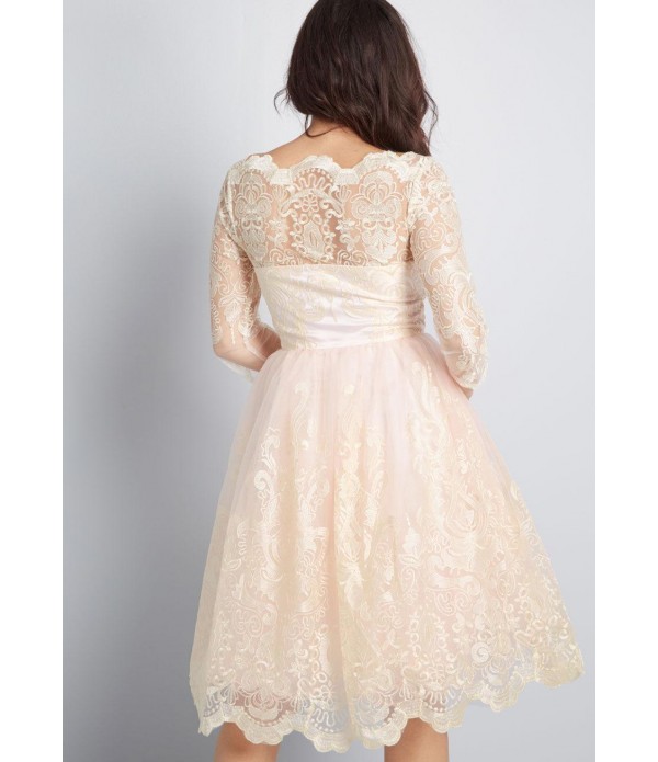 Gilded Grace Lace Dress
