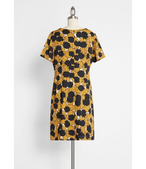 Golden Rush of Love Shift Dress