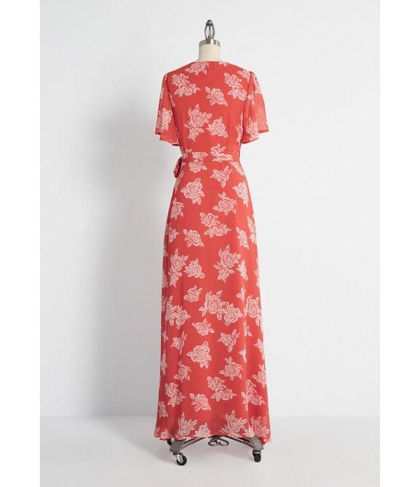 Desert Rose Maxi Wrap Dress