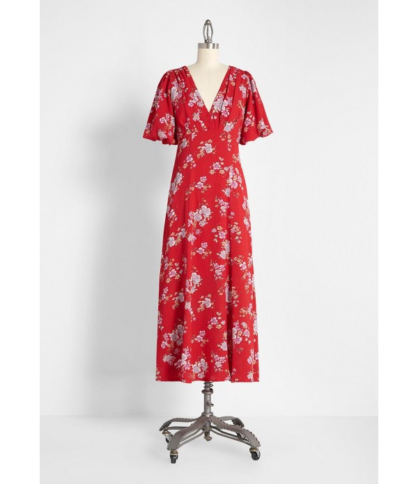 Floral At Its Finest Midi Dress