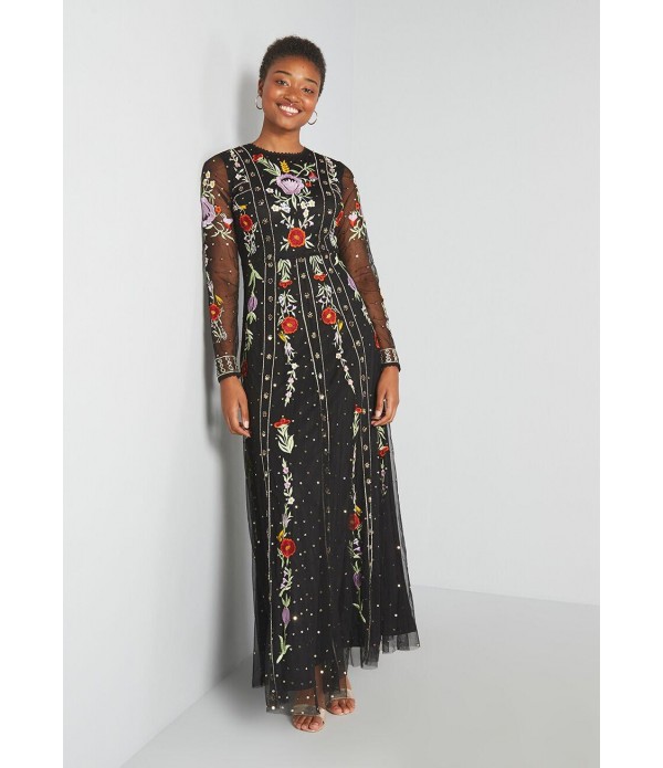 Embroidered Extravaganza Maxi Dress