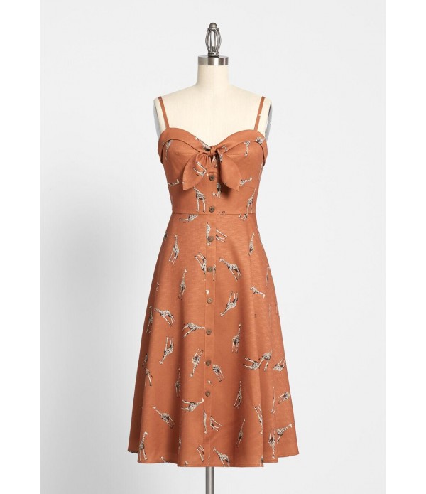 Giraffe to See It A-Line Dress