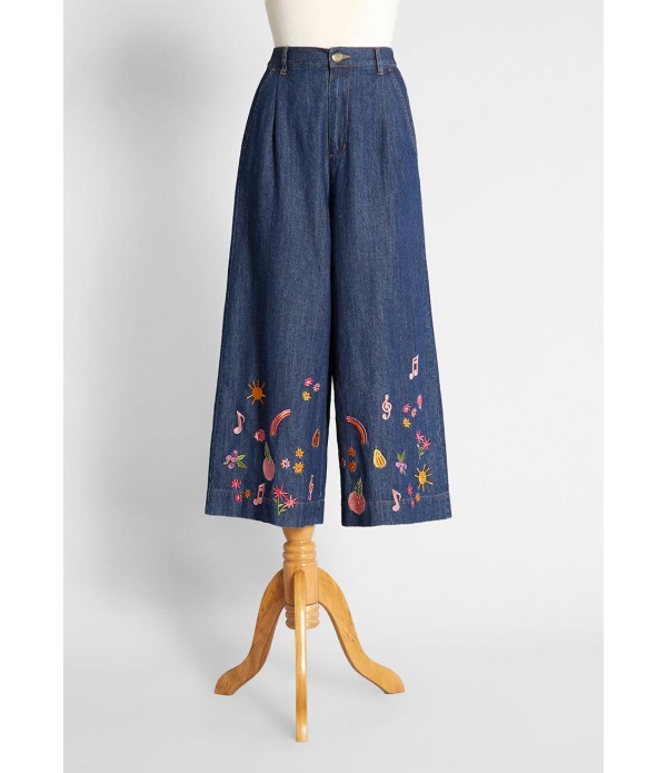 Picnic Dreams Wide-Leg Jeans