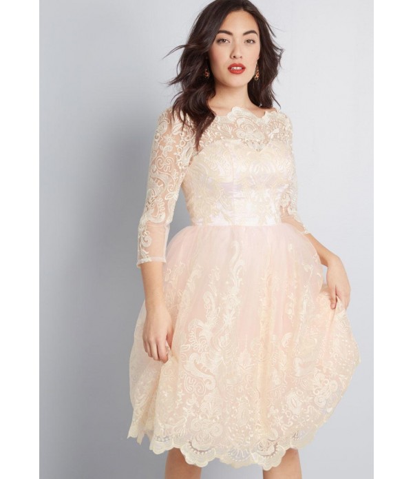 Gilded Grace Lace Dress
