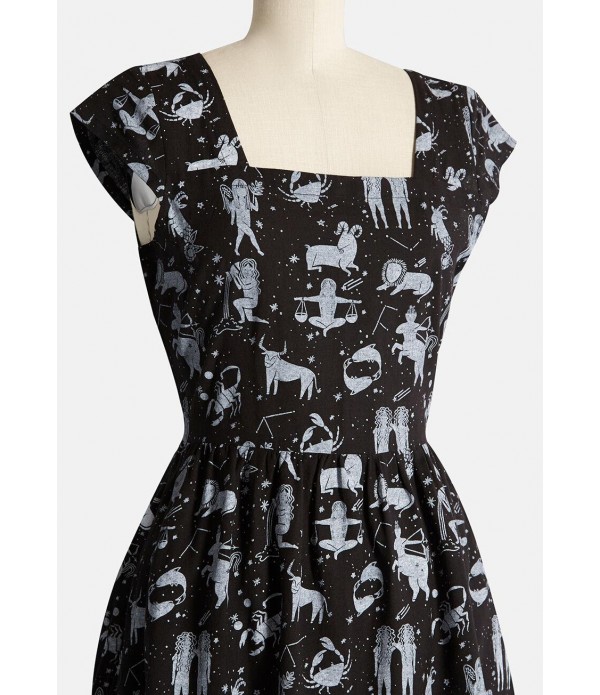 Fab Omen Square Neck Dress