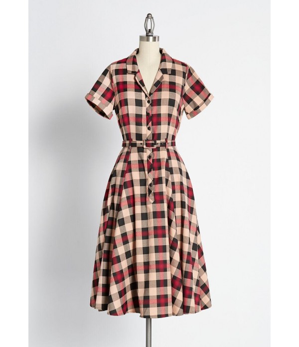 Holiday Picnic Swing Dress