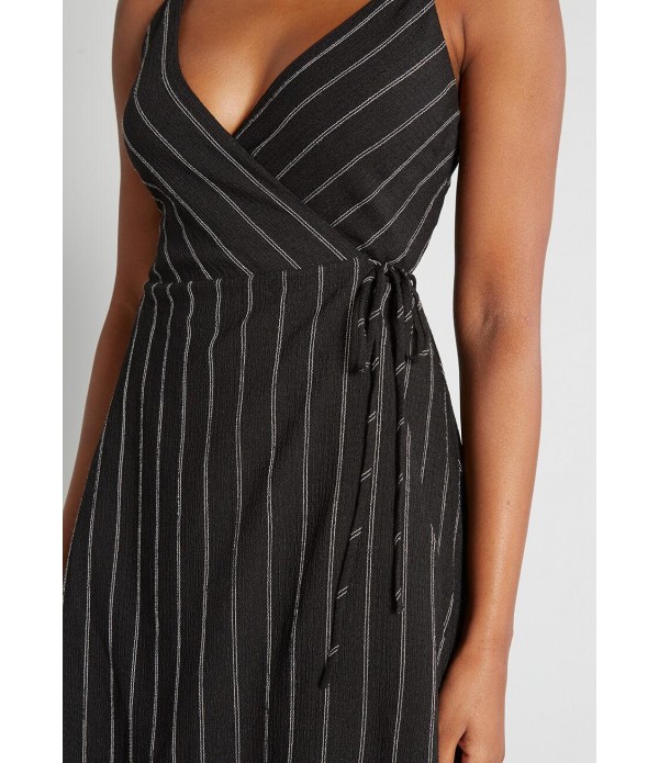 Blurred Lines Wrap Midi Dress