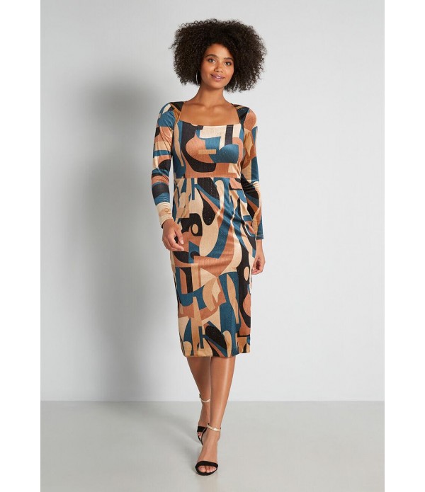 Geometric Eccentric Dress