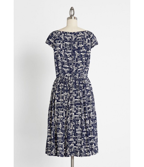 Feeling Snappy Swing Dress