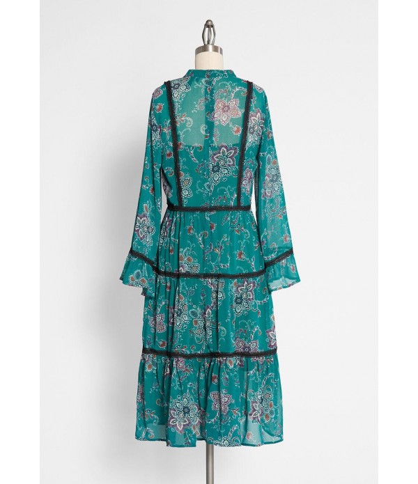 Frolicking in the Flower Fields Midi Dress