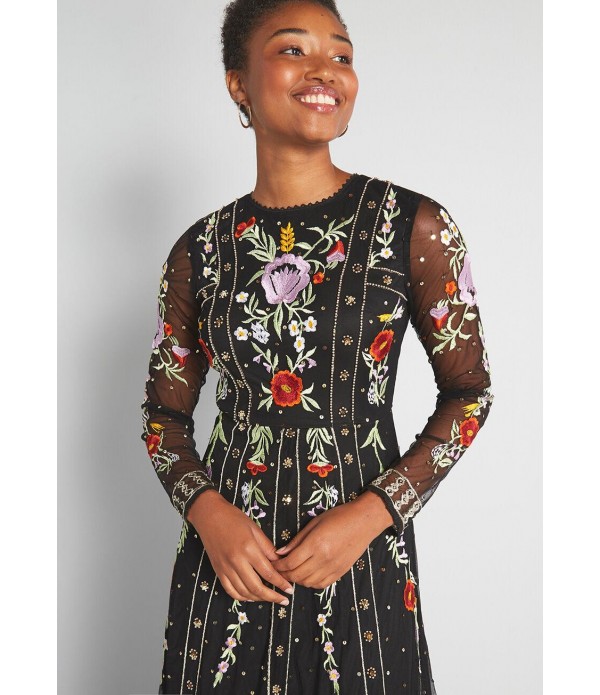 Embroidered Extravaganza Maxi Dress