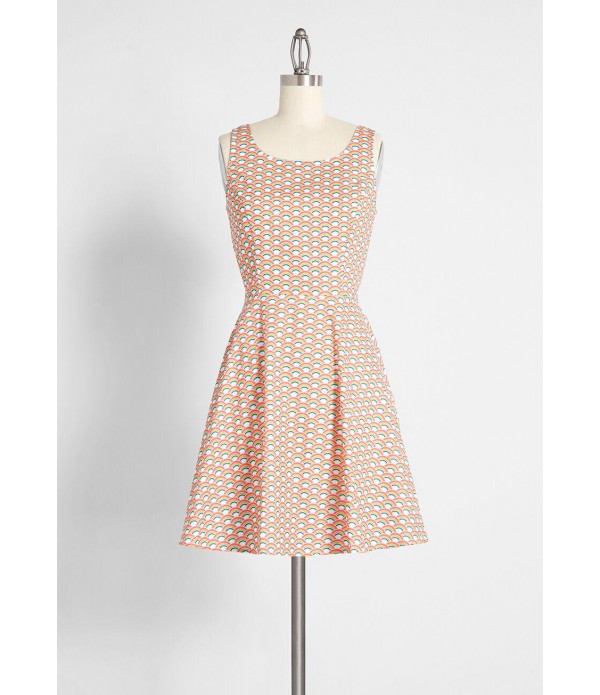 A Scoop of Sweet Fit-and-Flare Dress
