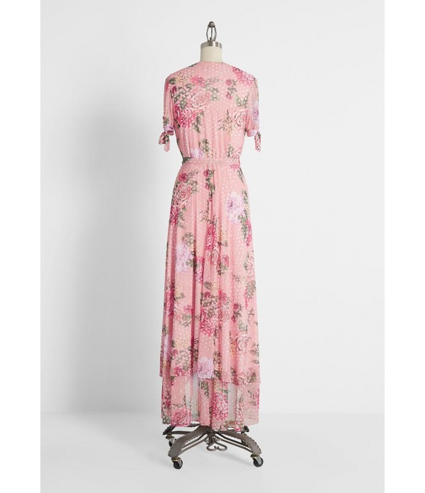 Botanical Occasion Wrap Dress