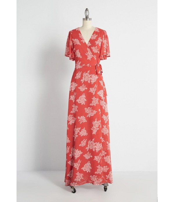 Desert Rose Maxi Wrap Dress