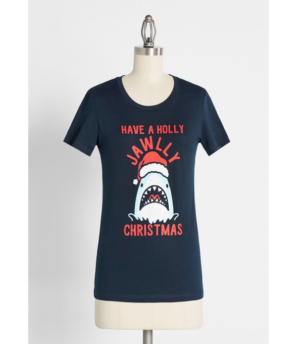 Holly Jaw-lly Graphic Tee