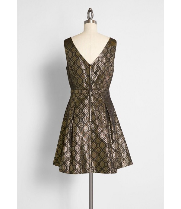 Era by ModCloth Be Brocade, Be Very Brocade A-Line Dress
