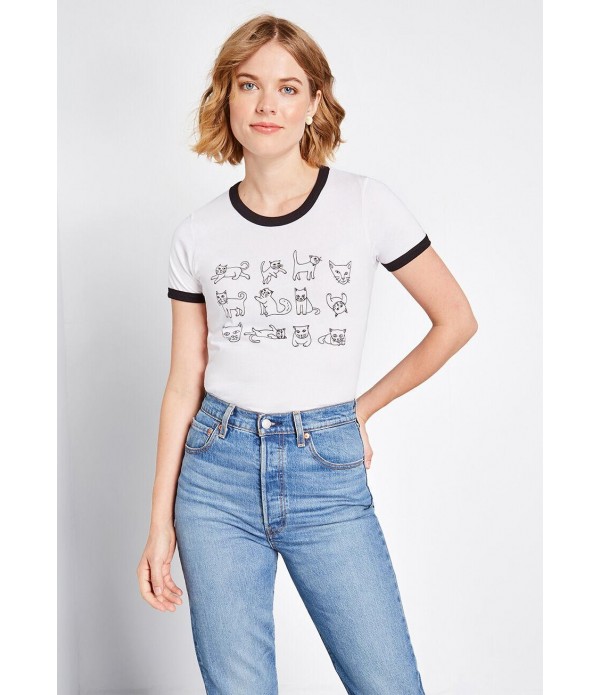 A Feline Masterpiece Ringer Tee