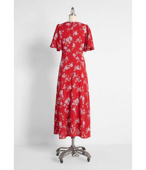 Floral At Its Finest Midi Dress