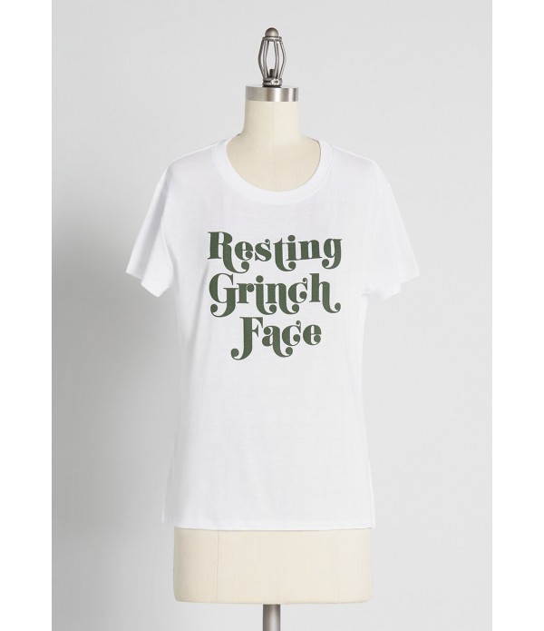 Resting Grinch Face Graphic Tee