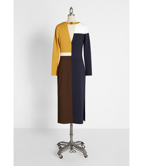 Building Blocks for Success Retro Midi Dress