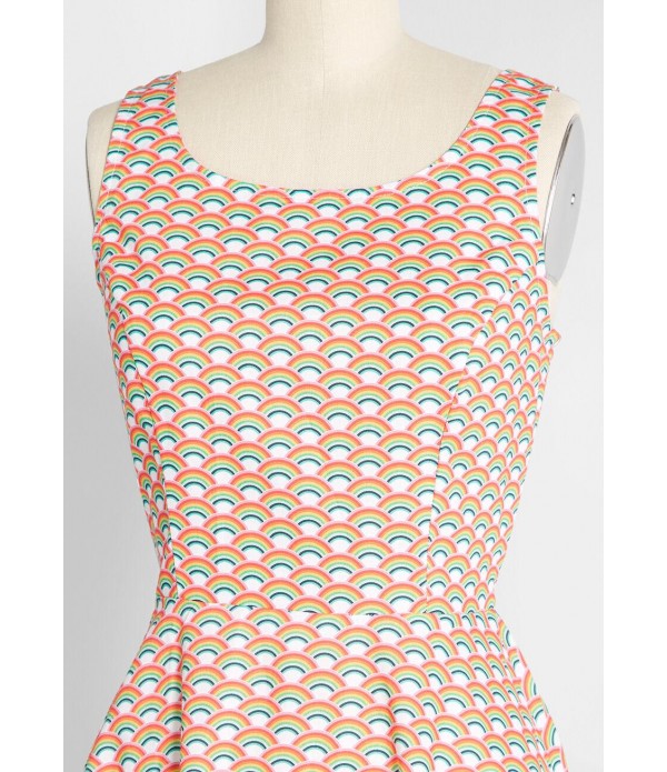 A Scoop of Sweet Fit-and-Flare Dress