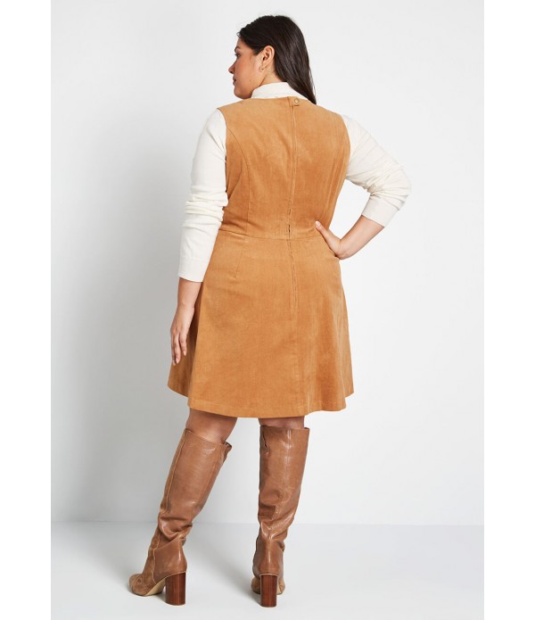 Allure in Order Corduroy Dress