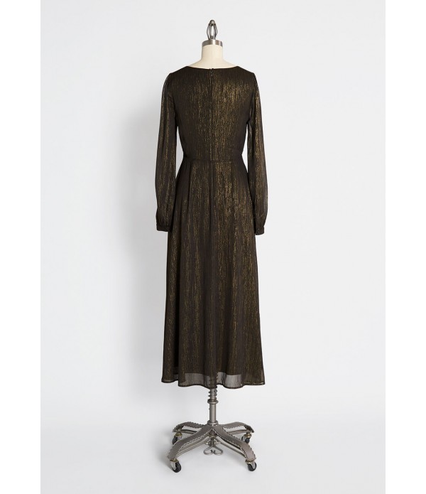 Gold Dusted Dreams Midi Dress