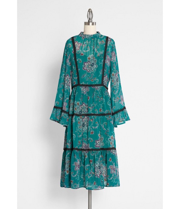 Frolicking in the Flower Fields Midi Dress