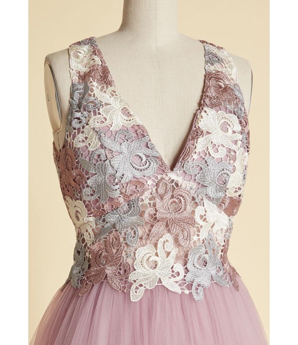 Floaty and Floral Tulle Maxi Dress
