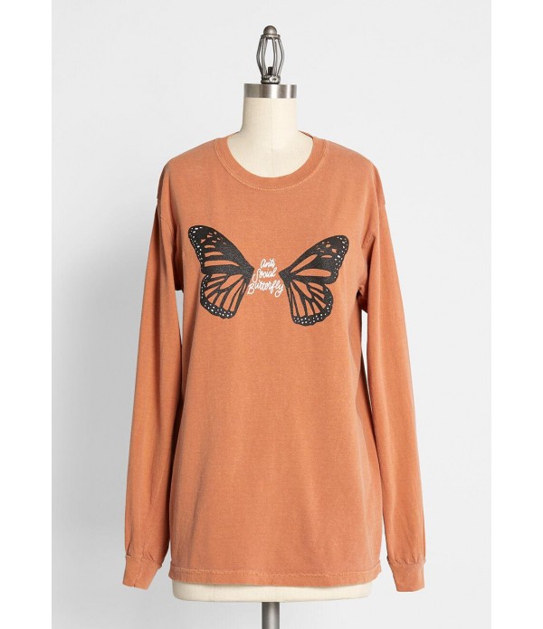 Anti-Social Butterfly Long Sleeve Tee