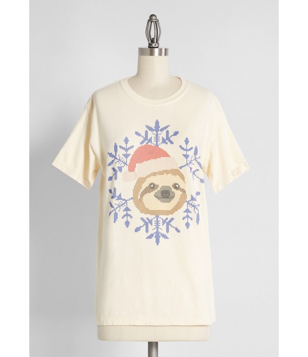 Happy Sloth-idays Graphic Tee