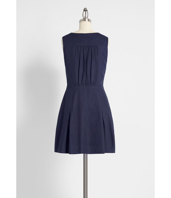 Eager to Pleat Mini Dress