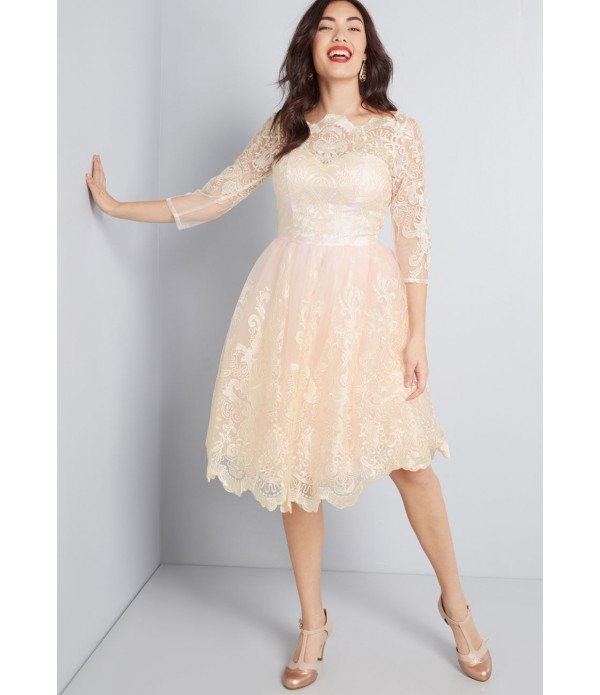 Gilded Grace Lace Dress