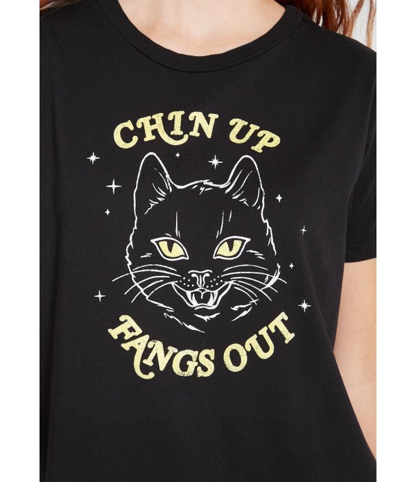 Chin Up, Fangs Out Glow-in-the-Dark Graphic Tee