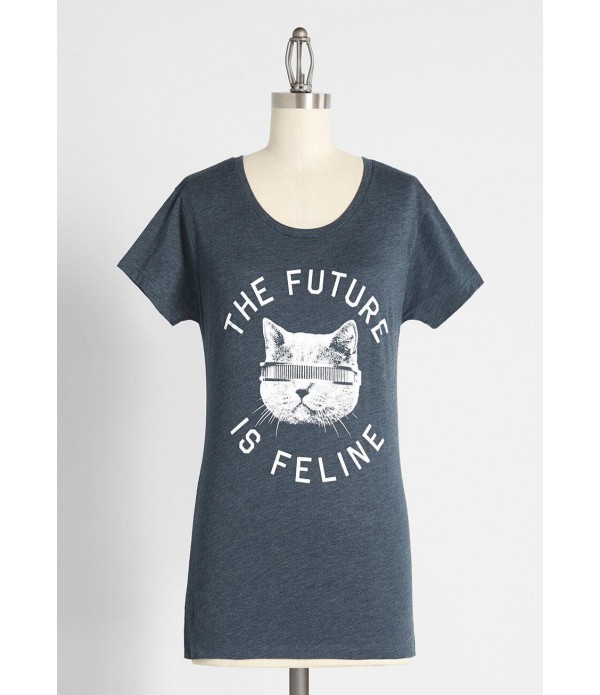 The Future is Feline Graphic Tee