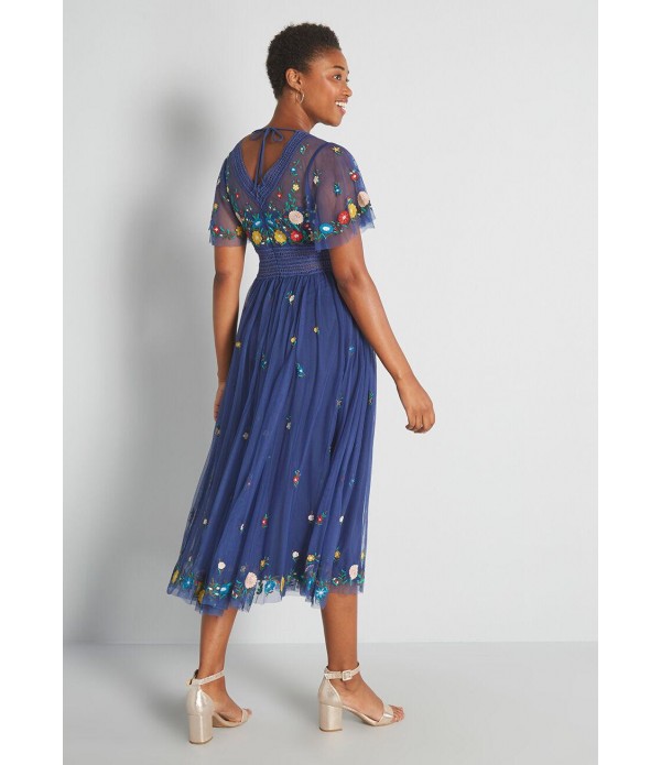 Bouquet Ricochet Midi Dress