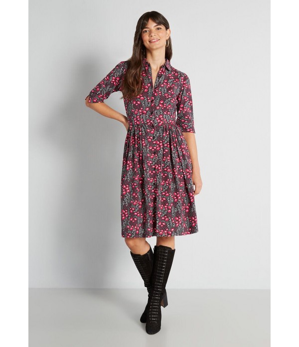 Flowerbeds Forever Midi Dress