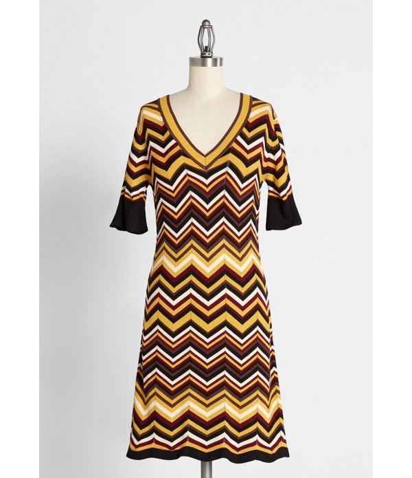 Braggin' and Zig Zaggin' Sweater Dress
